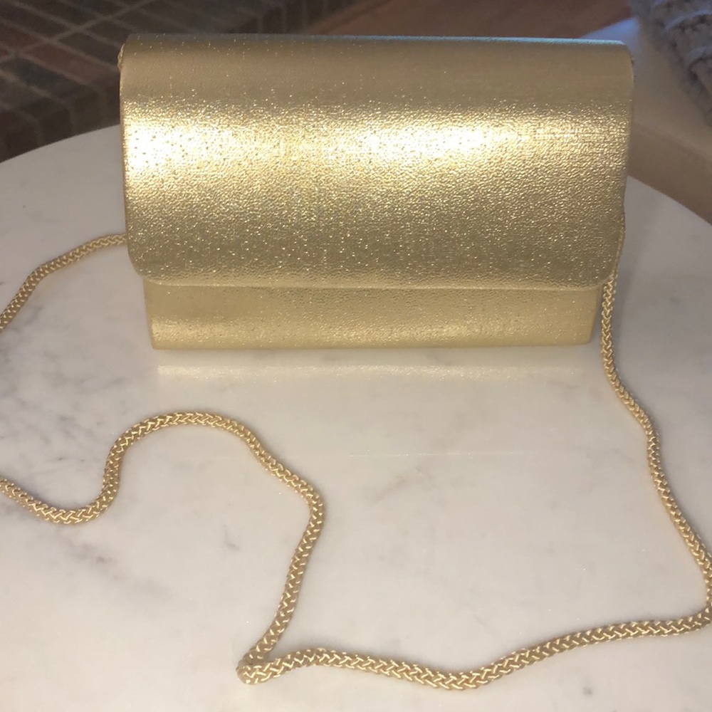 Gold shoulder bag